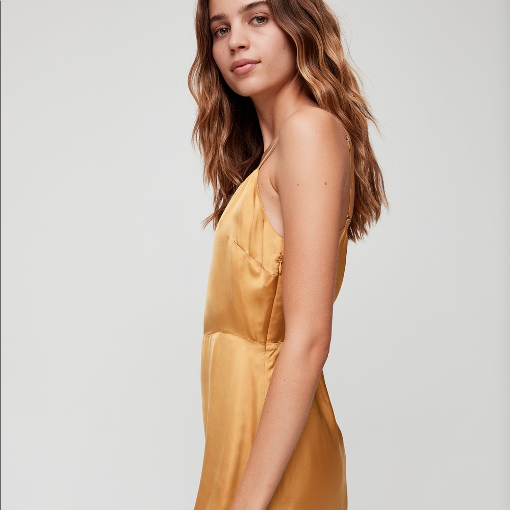 NWT Wilfred Isabelle Dress Cairo Gold - Picture 2 of 6